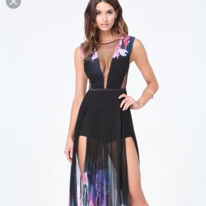 Bebe Double Slit Maxi Dress